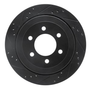 Ford Expedition Brake Rotor (1) - Rear Left - R1 Concepts - Drilled & Slotted - Black - `07-`17